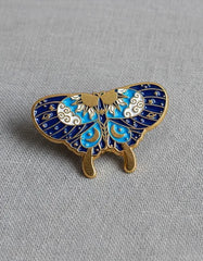 Pin Metálico Mariposa Real Celeste