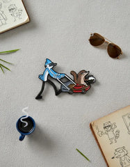 Pin Metálico Mordecai Paseando a Rigby