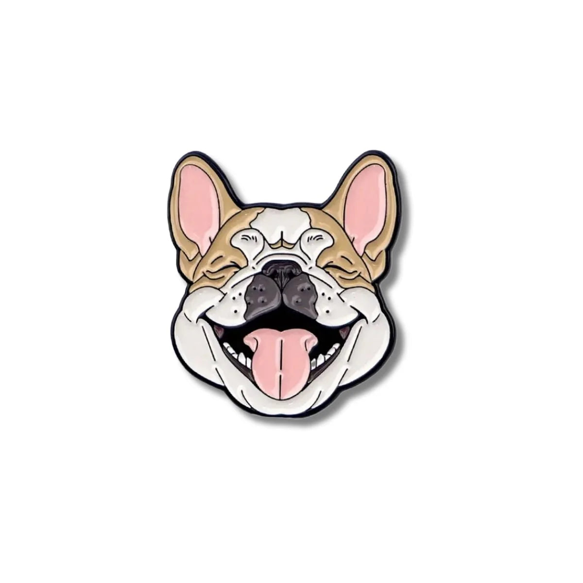 Pin Metálico Perrito Bulldog Francés Sonriente