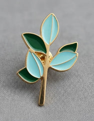 Pin Metálico Rama con Hojas