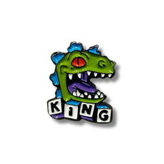 Pin Metálico Rugrats Reptar King boca abierta