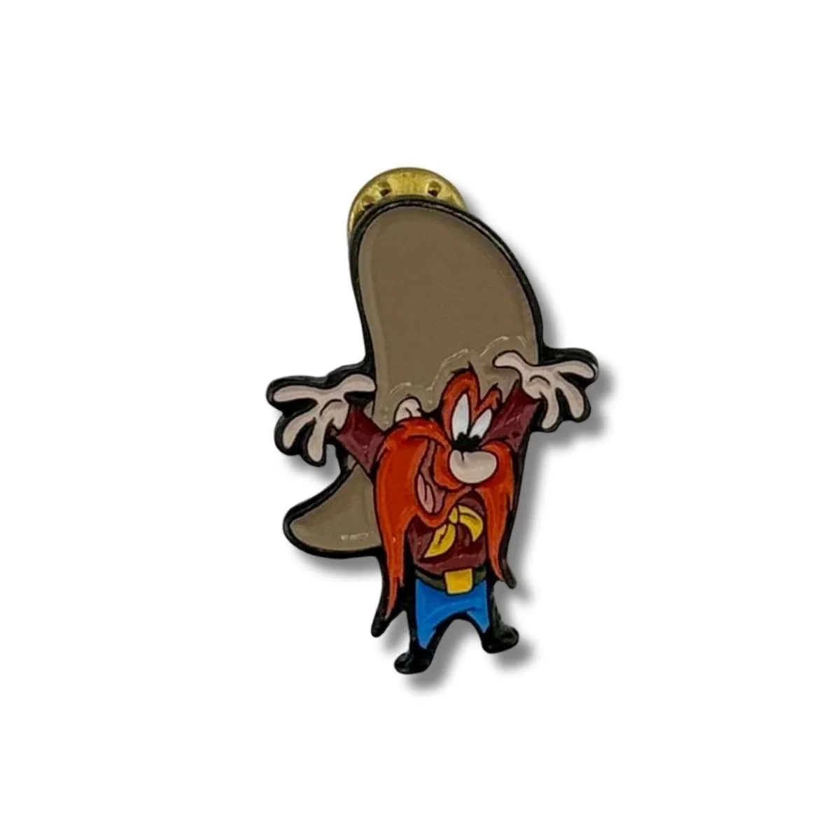 Pin Metálico Sam Bigotes Cara de Maldad