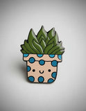Pin Metálico Suculenta Lunares