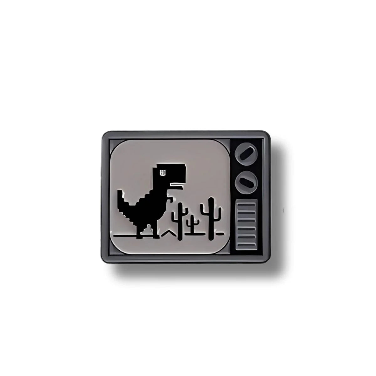 Pin Metálico Televisor Dinosaurio Chrome
