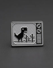 Pin Metálico Televisor Dinosaurio Chrome