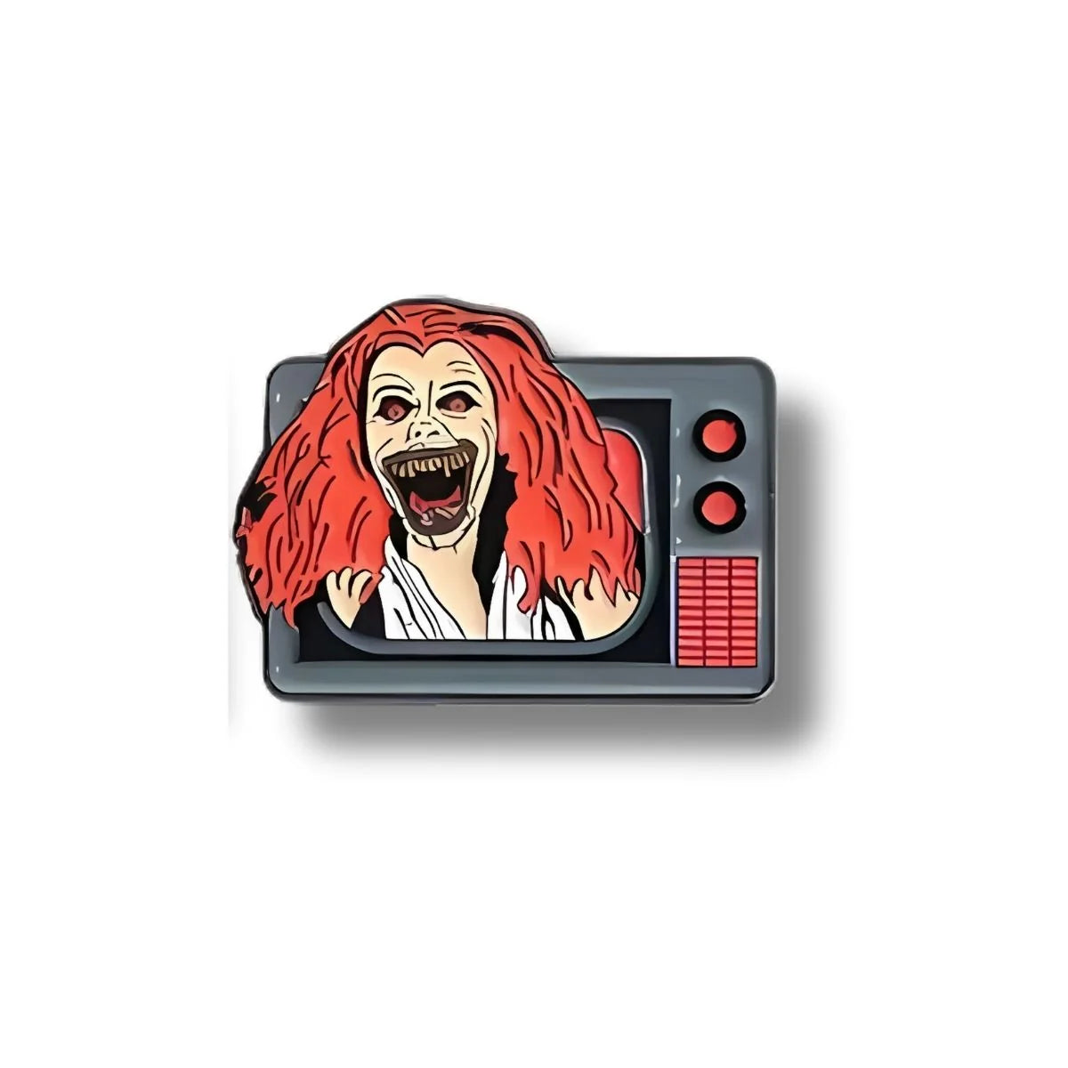 Pin Metálico Televisor Noche de Miedo