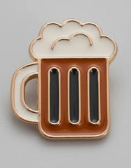 Pin Metálico Vaso de Cerveza Espumosa