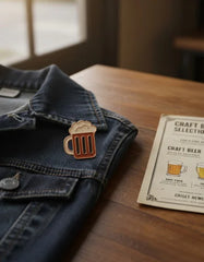 Pin Metálico Vaso de Cerveza Espumosa