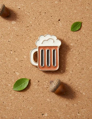Pin Metálico Vaso de Cerveza Espumosa