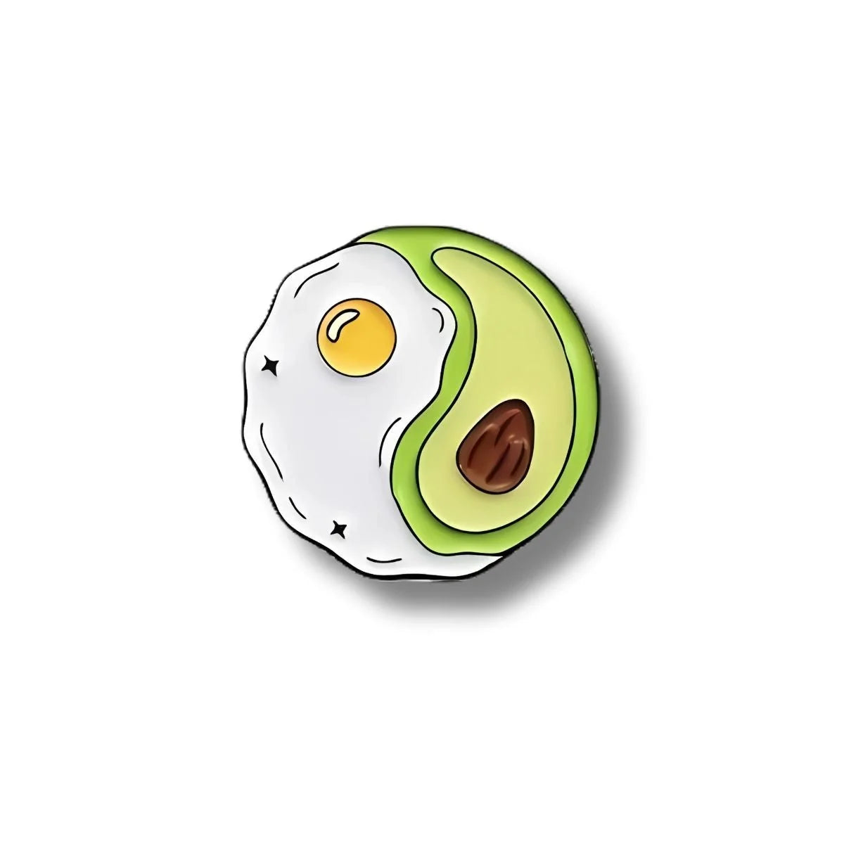 Pin Metálico Yin Yang Aguacate Huevo