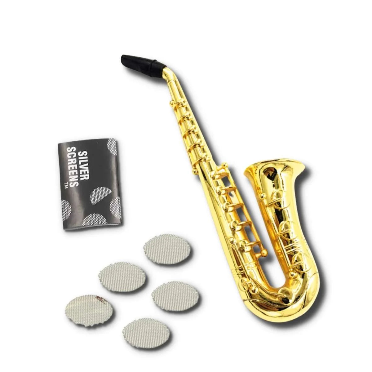 Pipa Mini Saxofón con cinco filtros de repuesto