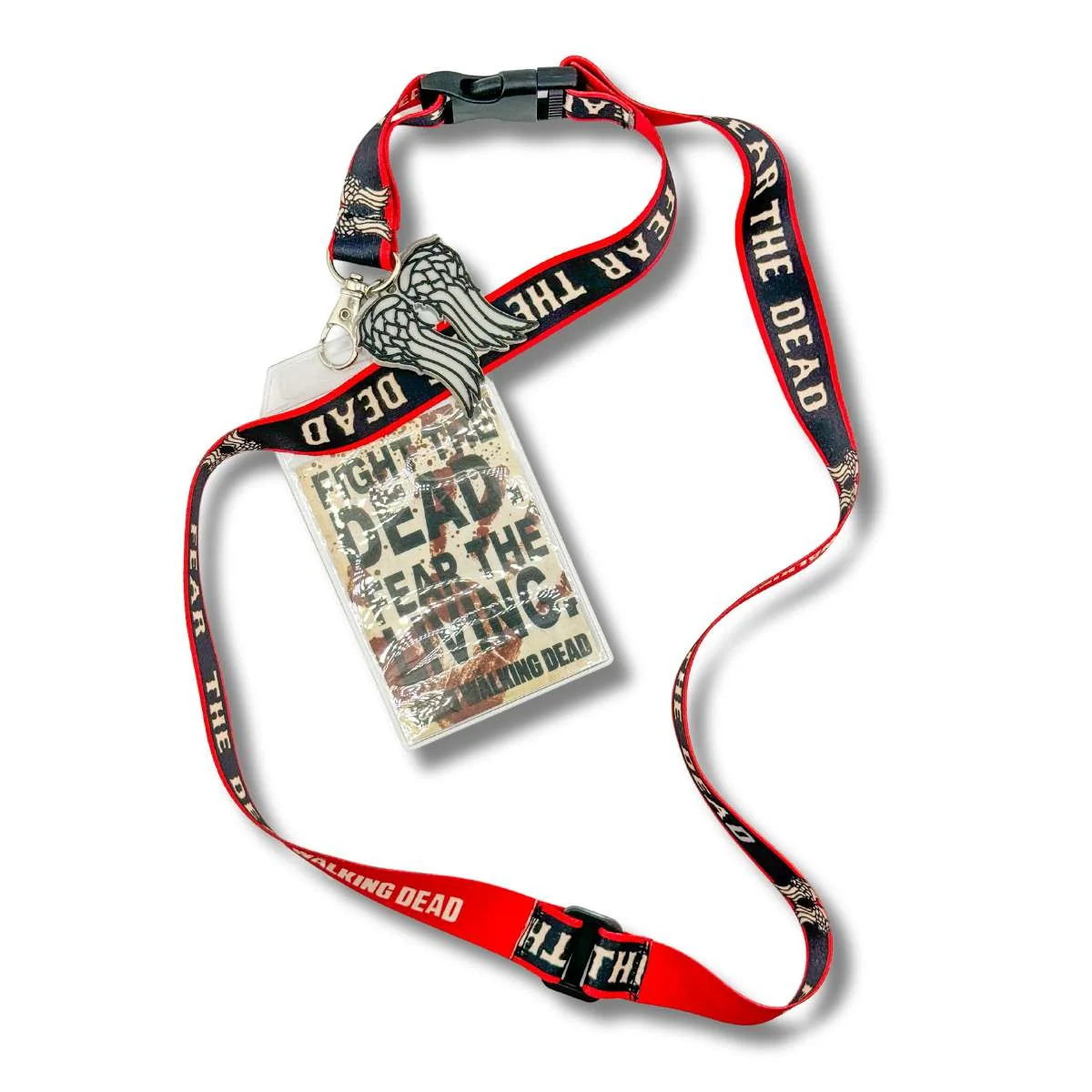 Porta Carnet Cinta The Walking Dead Rojo y Negro