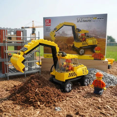 Retroexcavadora Serie Construcción Urbana Tipo Lego