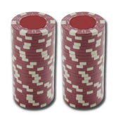 Set Fichas Póker Rojas x 50 Unidades Calidad Casino Vip dos Filas