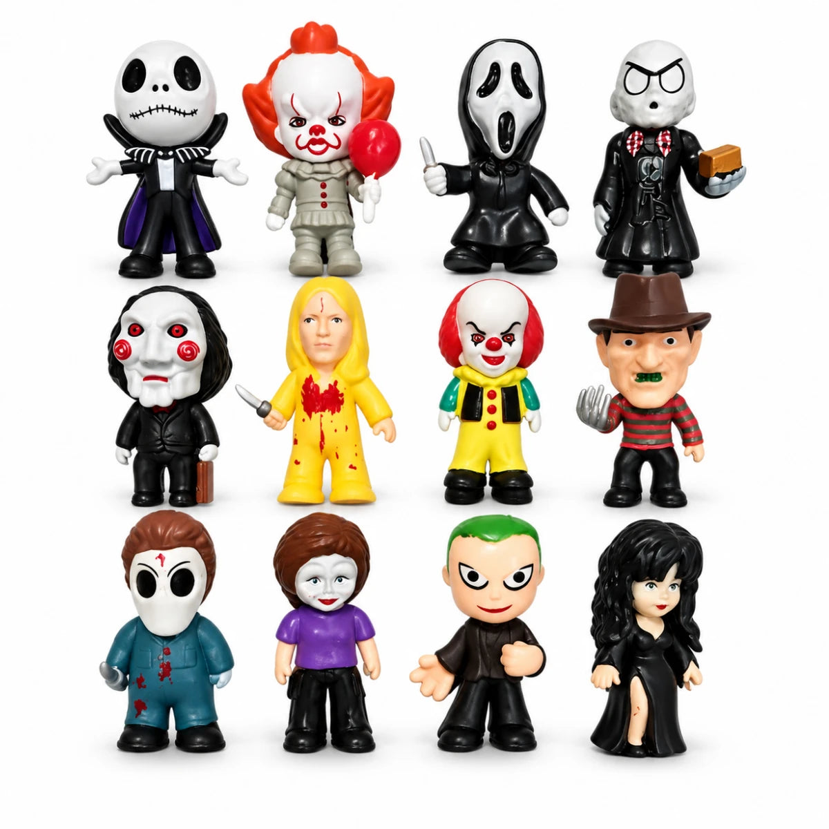Set Figuras Mini Terror Clásico 12 Personajes 4 cm