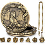 Set de Dados RPG con Estuche Metálico Dragón
