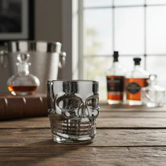 Set x 6 Copas Shots Calavera 48 ml Negras