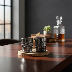 Set x 6 Copas Shots Calavera 48 ml Negras