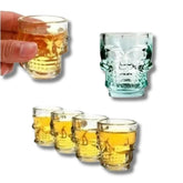 Set x 6 Copas Shots Calavera 48 ml Transparentes