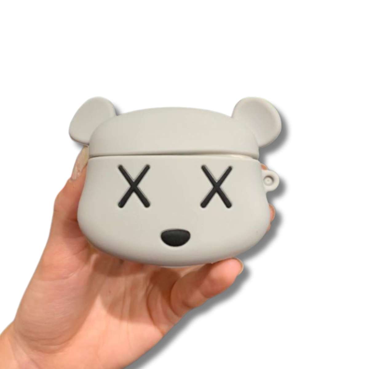 Funda Protectora AirPods Pro Kaws Gris + Ruedita Parte delantera