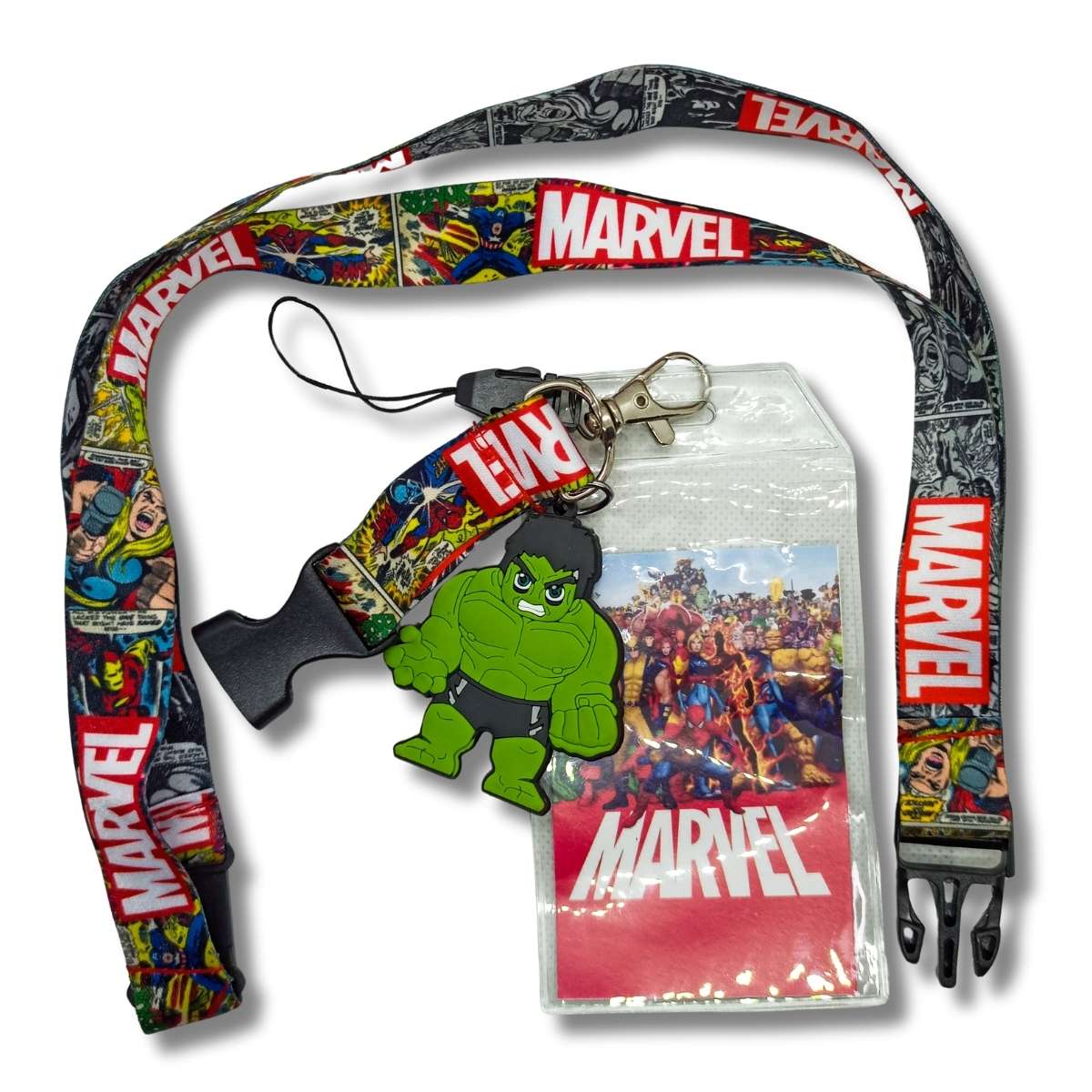 Porta Carnet Cinta Marvel Hulk Estilo Comics