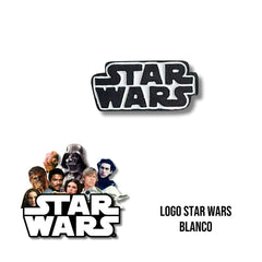 Pin Metálico Logo Star Wars Blanco