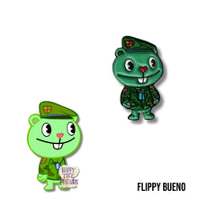 Pin Metálico Happy Tree Friends Flippy Bueno