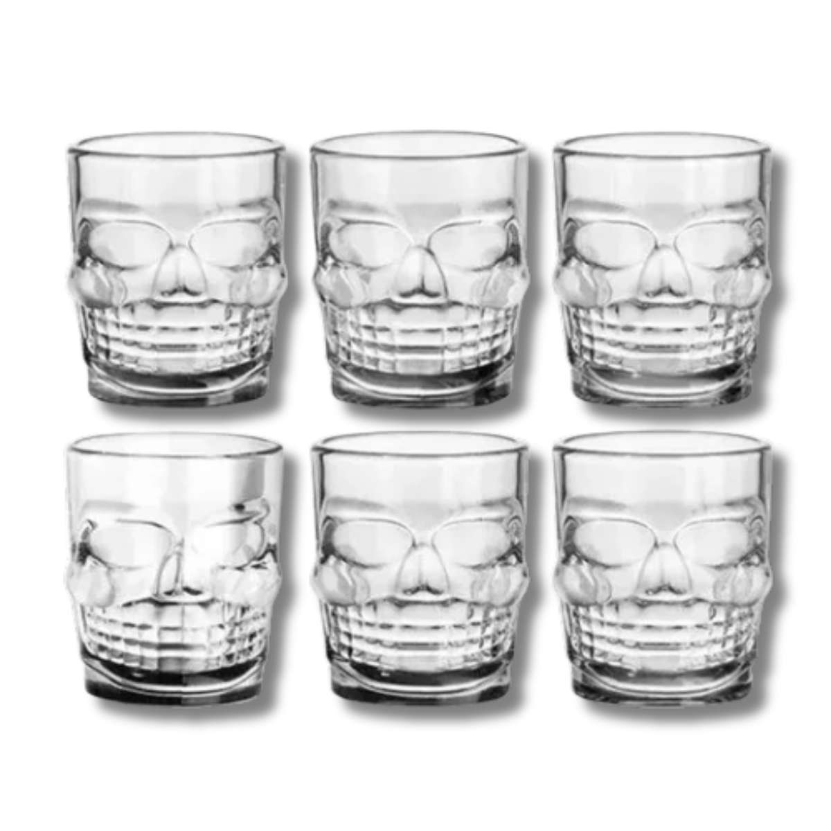 Set Vasos Whiskeros Calavera 290 ml