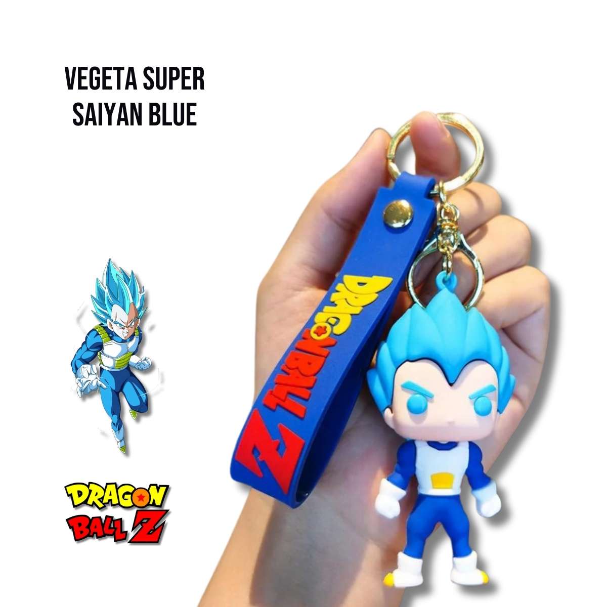 Llavero o Colgante Mochila Cute Vegeta Super Saiyan Blue