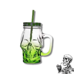 Vaso Pitillo Calavera Verde