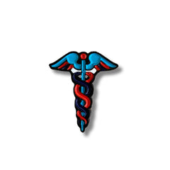 Pin Metálico Báculo Medicina a color