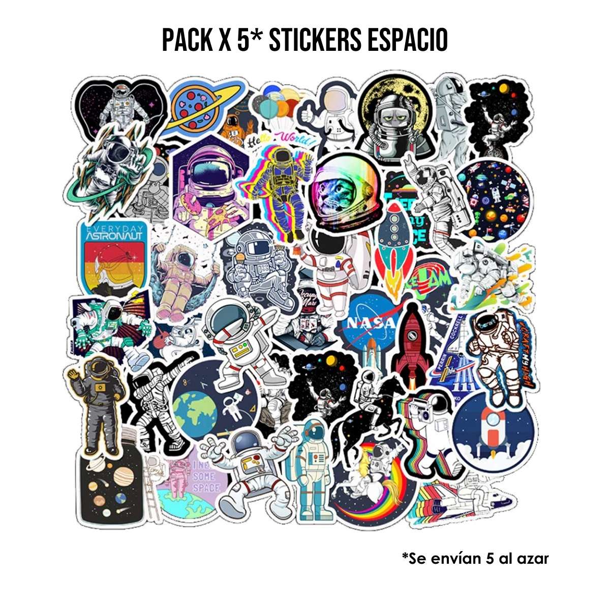 Pack x 5 Stickers Espacio