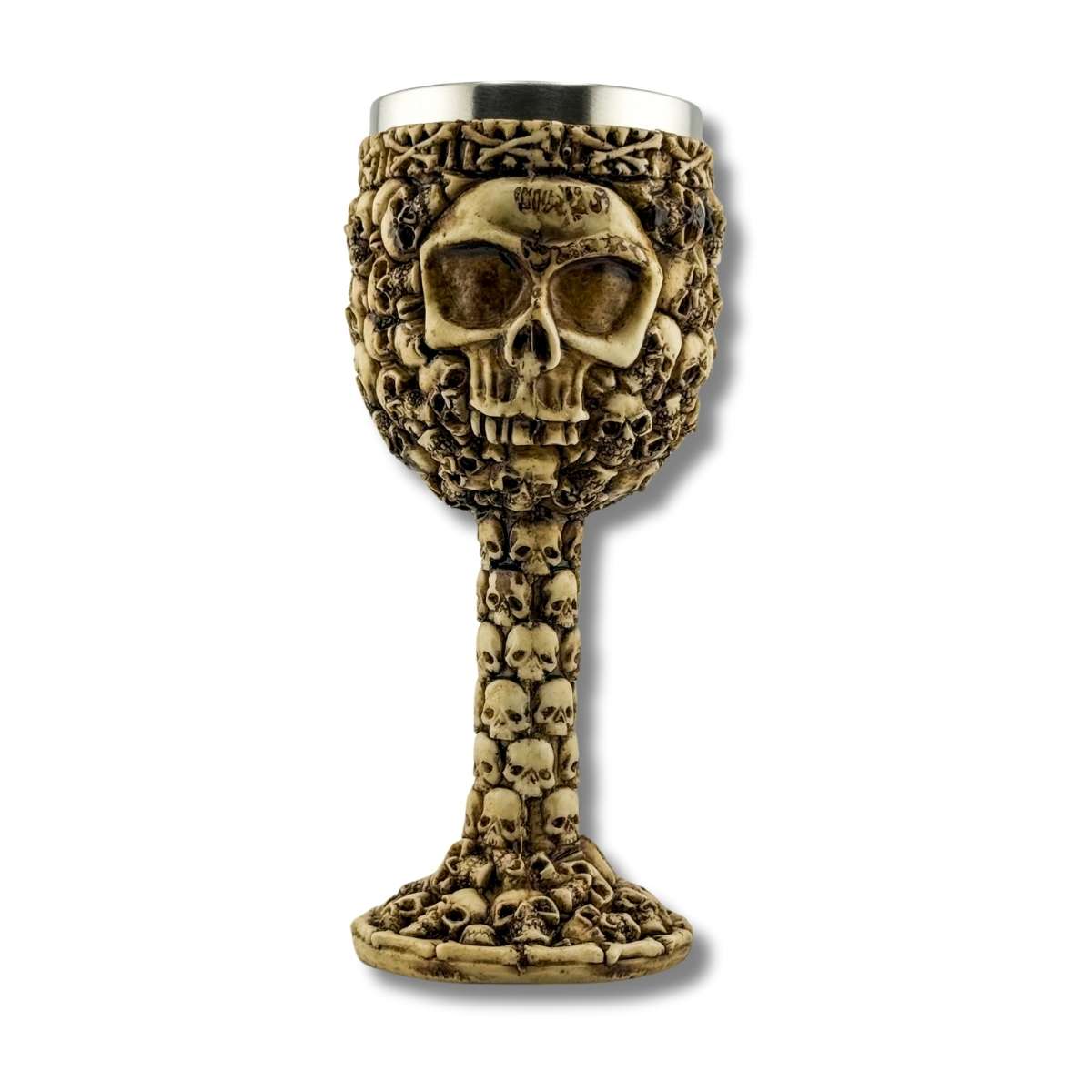 Copa de Vino Calavera con marca en la frente