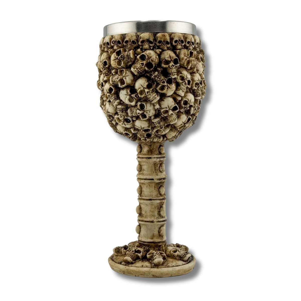 Copa de Vino con la base de calaveras