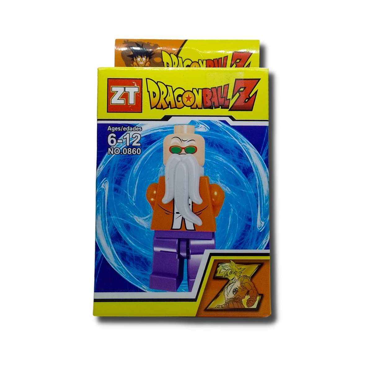 Maestro Roshi Serie Dragon Ball Z Tipo Lego en caja vista frontal