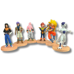 Set x 6 Figuras 11 CM Dragon Ball Z Sobre Base
