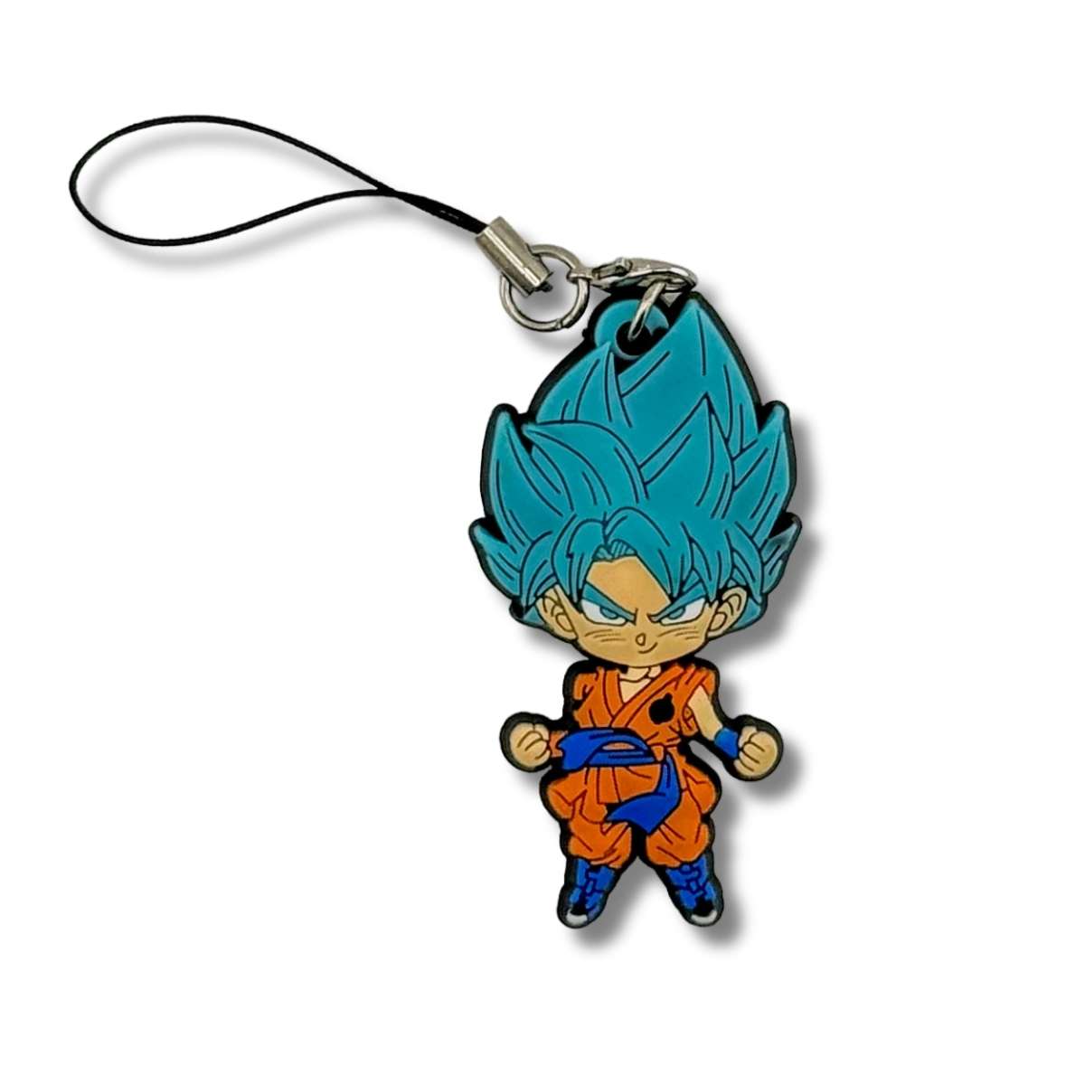 Llavero PVC Cordón Lariat Goku Blue Pequeño