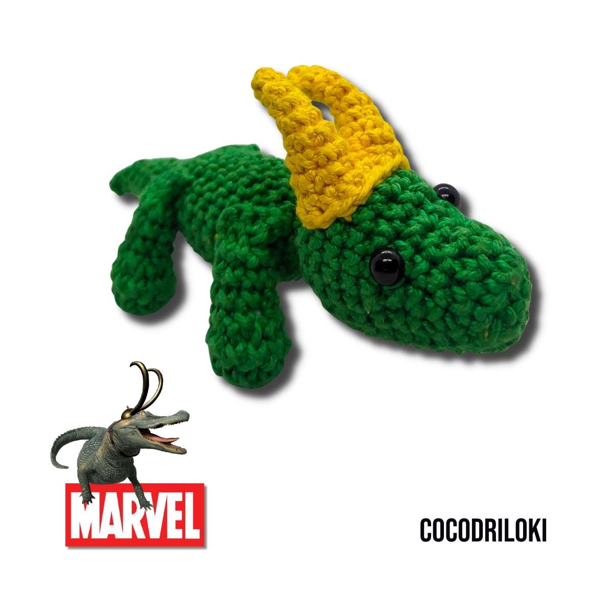 Amigurumi CocodriLoki de Marvel