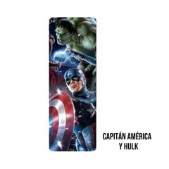 Marcapáginas Capitán América y Hulk de Marvel