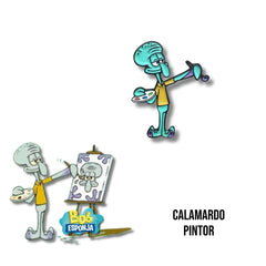 Pin Metálico Calamardo Pintor