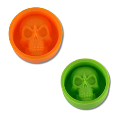 2 Molde Calavera Individual Naranjado y Verde