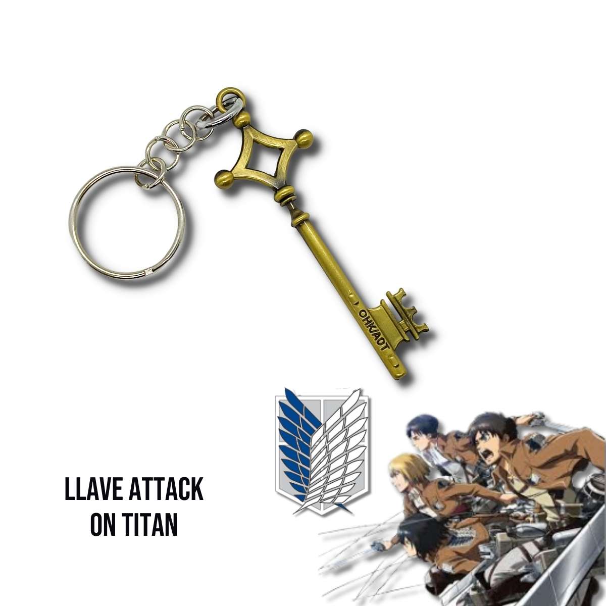 Llavero Metálico Llave Attack on Titan