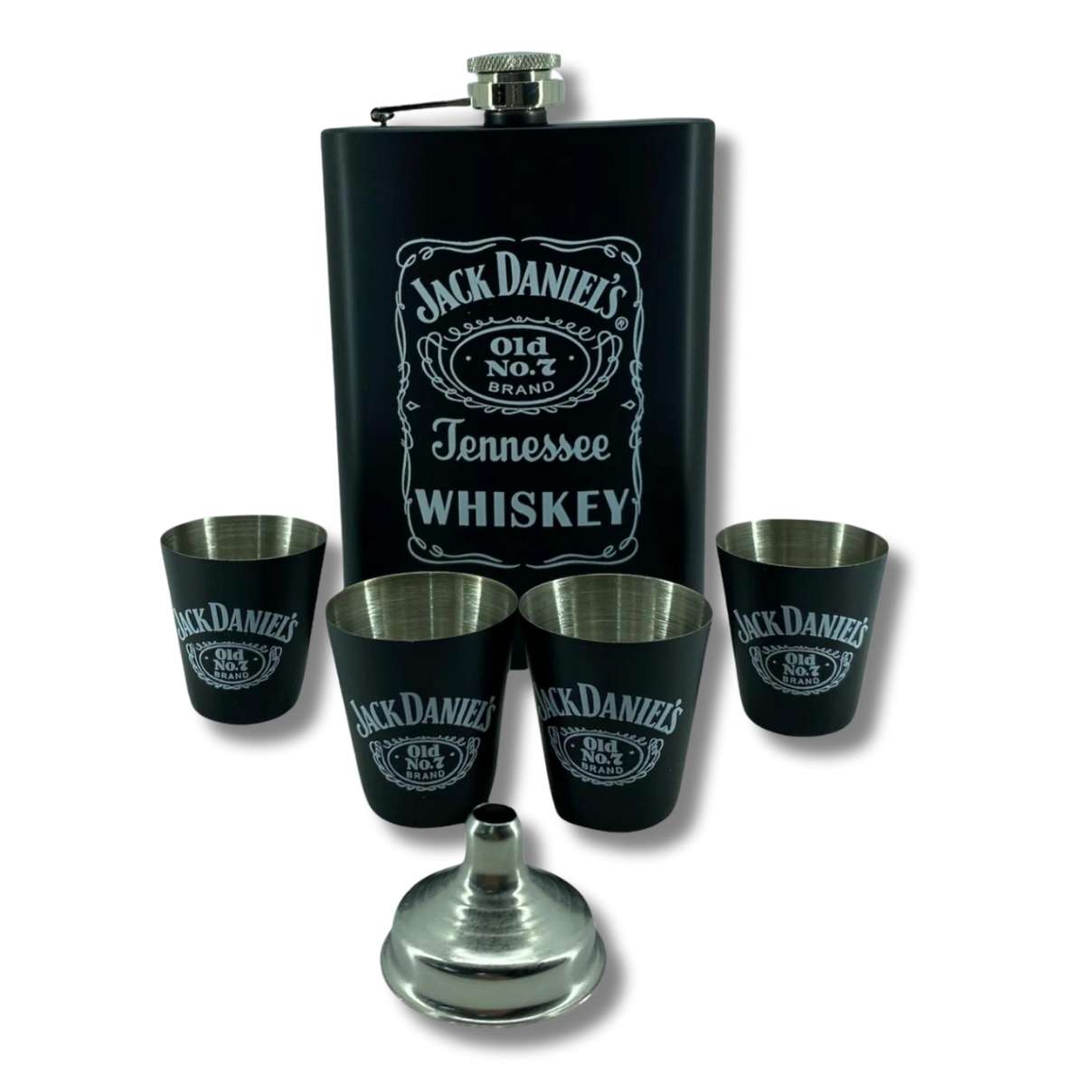 Whiskera + 4 Copas Jack Daniels Medidor Shots