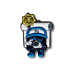 Pin Metálico Photoshop Azul