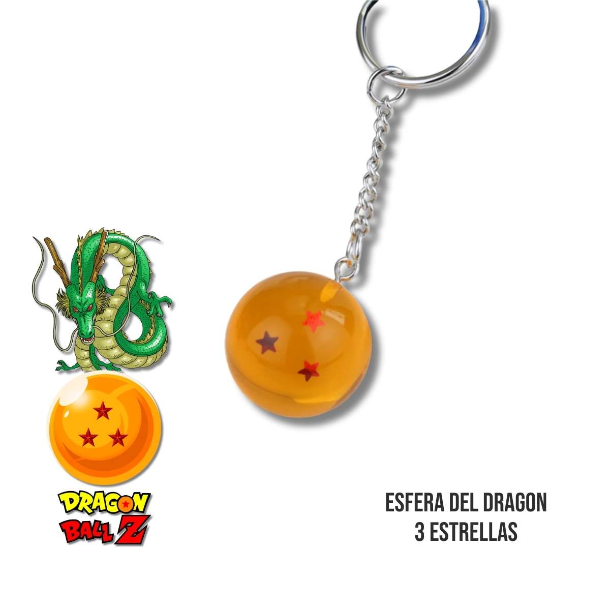 Llavero Esfera del Dragon 3 Estrellas de Dragon Ball