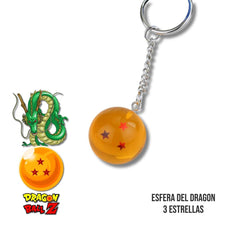 Llavero Esfera del Dragon 3 Estrellas de Dragon Ball