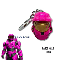 Llavero Casco Halo Fucsia