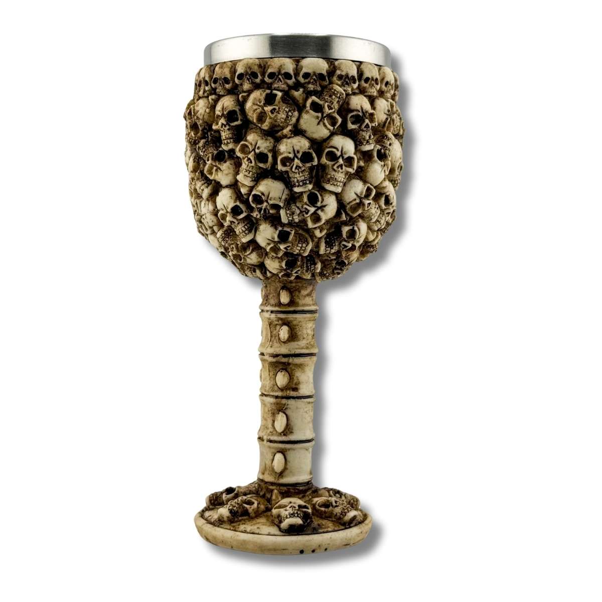 Copa de Vino Calavera con el tallo de hueso