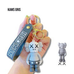 Llavero o Colgante Mochila Cute KAWS Gris