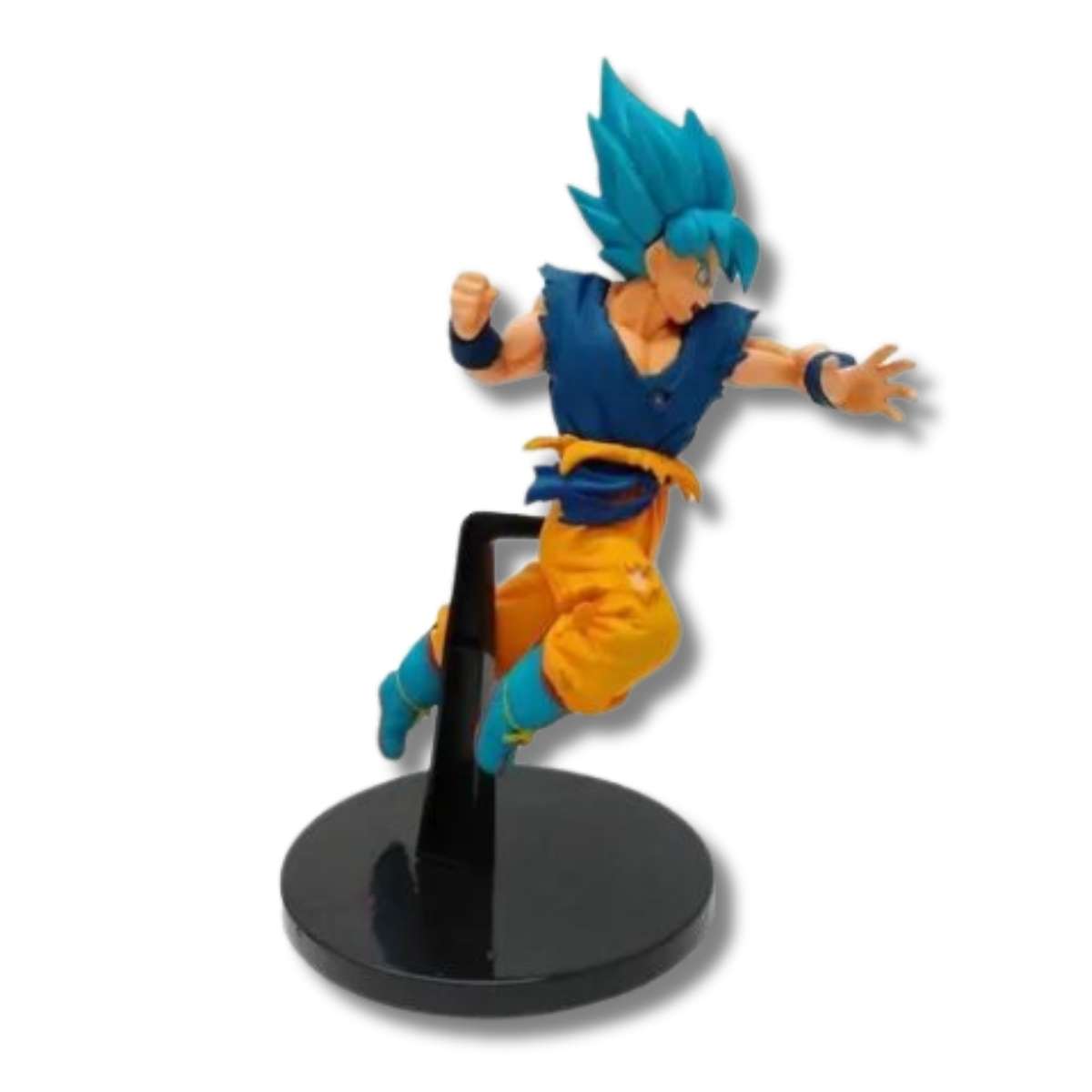 Figura Goku Súper Saiyan Blue 21 CM Cabello color Azul